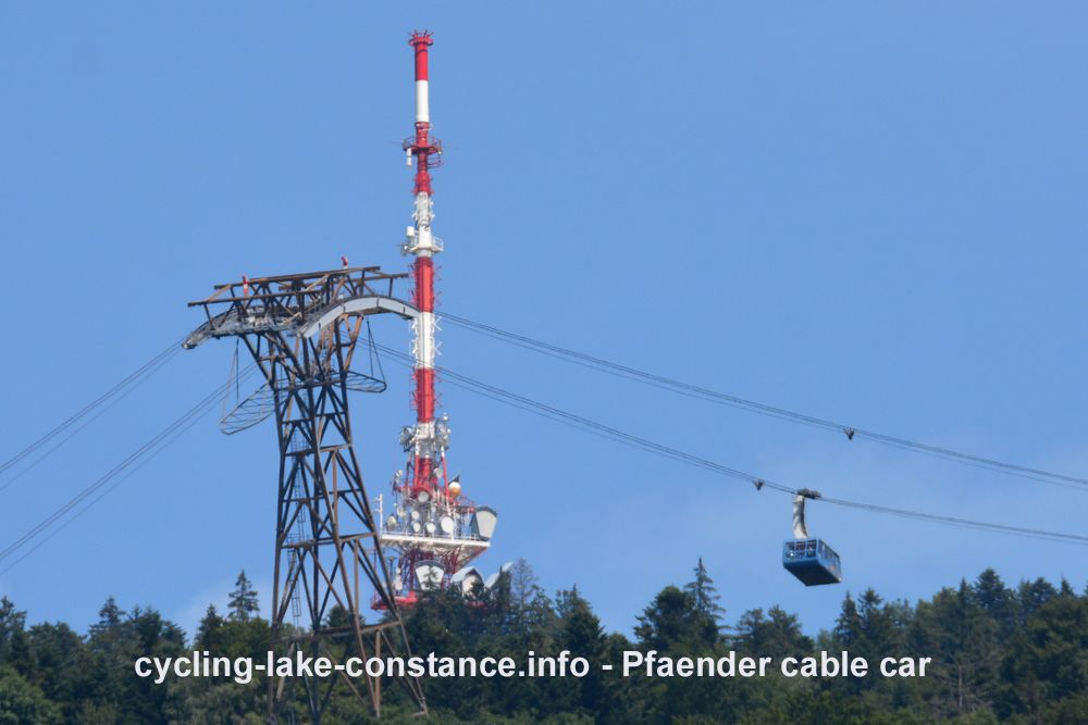 Cycling along Lake Constance - Pfaender Cable Car in Bregenz