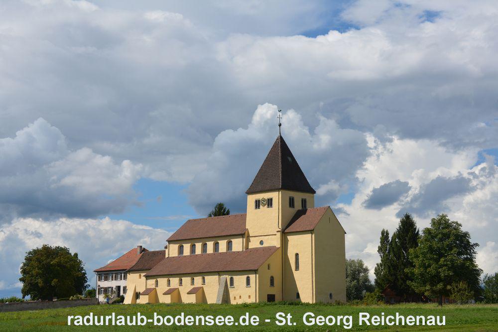 Cycling along Lake Constance - St. George’s Church - Isle of Reichenau
